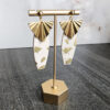 Taryn hermosos aretes artesanales con hoja de oro
