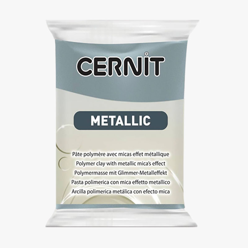 Arcilla polimérica Cernit Metallic Acero 56 g – Taajo